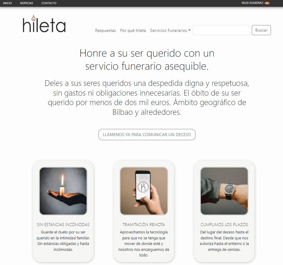 Sitio Web Hileta.com